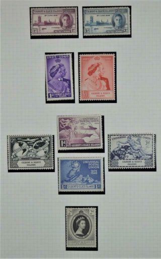 Gilbert & Ellice Islands Stamps Selection On Page (a62)