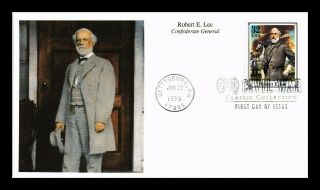 Dr Jim Stamps Us General Robert E Lee Civil War First Day Cover Mystic