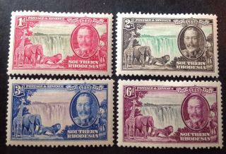 Southern Rhodesia 1935 Silver Jubilee Set Of 4 Stamps Hinged