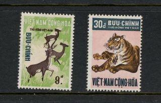 Vietnam 1971 396 - 7 Fauna Deer Tiger 2v.  Mnh L370
