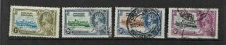St.  Lucia King George V Silver Jubilee 1935 Set Of 4 Sg 109 - 111 My Ref 358