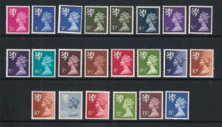 Gb Regional Machin Definitives,  1971 - 1980 Scotland,  Sg14/35,  Mnh