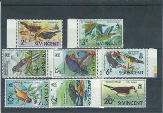 St Vincent 1973 Mnh Birds Set See