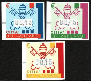 Vatican Frama Vending Machines Labels,  Mnh.  Coats Of Arms Of The Holy See,  2004