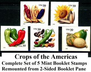 Crops Of The Americas Complete Set 5 Remounted Stamps Scott 
