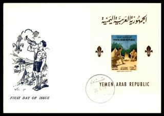 Mayfairstamps Yemen 1964 Boy Scouts Imperf Souvenir Sheet First Day Cover Wwb839