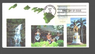 Us Fdc 24 Oct 2002 Cachet State Of Hawaii 13c Hawaiian Missionary Stamp Ny