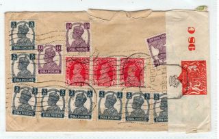 India: 1940s Censored Air Mail Cover To Usa (c37966)