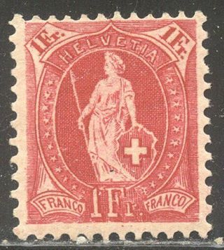 Switzerland 97 - 1903 1fr Carmine ($100)