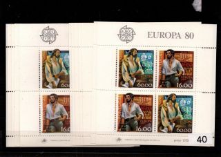 / 12x Portugal - Mnh - Europa Cept 1980 - Famous People - Ships