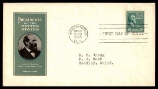 Mayfairstamps Us Fdc 1938 James Garfield Presidents Of The United States Fdb919