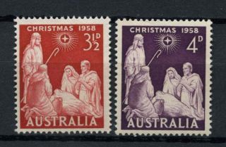 Australia 1958 Sg 306 - 7 Christmas Mnh Set A76321