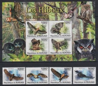 Z928.  Burundi - Mnh - Animals - Birds - Owls - 2011