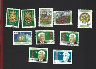 Turkmenistan Sc 1 - 8 (1992) Complete Mnh,  8 Imperf & Proof