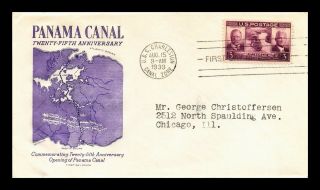 Dr Jim Stamps Us Panama Canal 25th Anniversary Grimsland First Day Cover