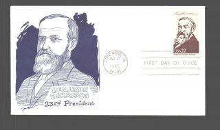 Us Fdc 22 May 1986 Cachet Benjamin Harrison 23rd President Chicago Il