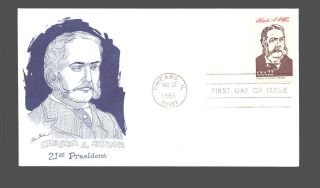 Us Fdc 22 May 1986 Cachet President Chester A Arthur Chicago Il