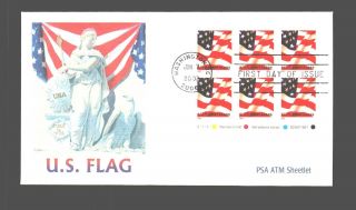 Us Fdc 2002 Fleetwood Cachet 36c First Class Rate Us Flag Wash Dc Plate Block