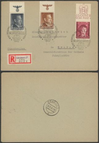 Germany Wwii 1943 - Registered Cover Krakow 36028/14