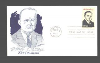Us Fdc 22 May 1986 Cachet President Herbert C.  Hoover Chicago Il