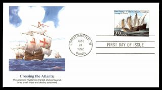 Mayfairstamps Us Fdc 1992 Crossing The Atlantic Christopher Columbus Fleetwood W