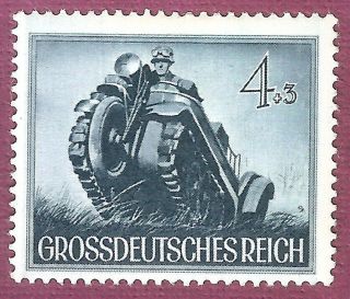 Dr Nazi 3rd Reich Rare Ww2 Stamp Hitler Waffen Ss Moto Infantry Offroad Swastika