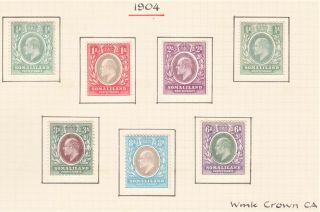 Somaliland Protectorate 1904 Kevii Selection To 8a