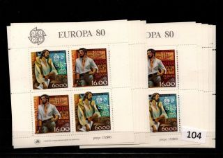 // 12x Portugal - Mnh - Europa Cept 1980 - Famous People - Ships
