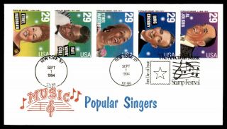 Mayfairstamps Us Fdc 1994 Popular Singers Stamp Festival Combo First Day Cover W