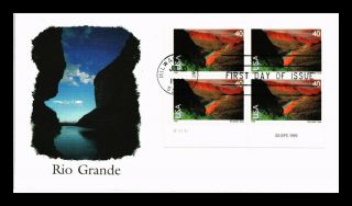 Dr Jim Stamps Us Rio Grande River Fleetwood First Day Cover Plate Block