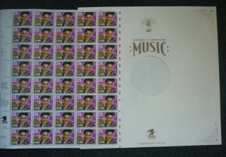 Block Of 40 Elvis Presley Commemorative Stamps,  1993,  In Dust Jacket
