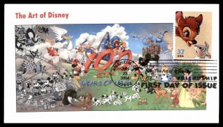 Mayfairstamps Us Fdc 2004 Art Of Disney Bambi All Over Cachet First Day Cover Ww