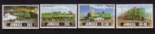 Rail/trains Thematic Stamps - Jamaica,  4 Stamps Muh,  Locomotives
