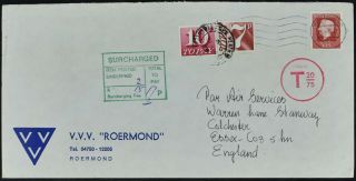 Netherlands 1978 Taxe Mark,  Postage Due Cover To England C52964