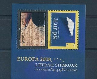 D269624 Europa Cept 2008 Writing Letters S/s Mnh Kosovo