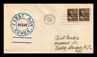Dr Jim Stamps Us Andrew Jackson Presidential Series Fdc Cover Scott 812 Pair