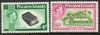 Pitcairn Islands 1951 4d And 8d Cat.  £23 And £24