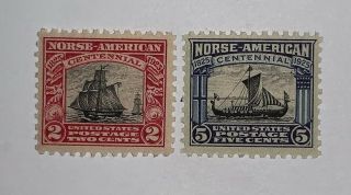 Travelstamps: 1925 Us Stamps Scott S 620 & 621,  Norse - American,  Og,  Mnh