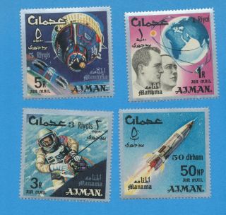 Manama - Ajman - Michel 18 - 21 - Vfmnh - Space - 1966