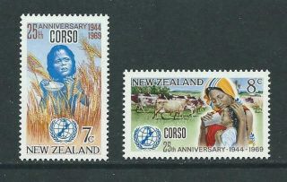 1969 Zealand C.  O.  R.  S.  O.  Set Mnh (sg 911 - 912)