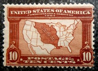 Buffalo Stamps: Scott 327 Louisiana Purchase,  Nh/og & F/vf,  Cv = $330