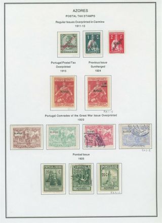 Worldwide Album Page Lot 242 - Azores - See Scan - $$$