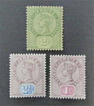 Nystamps British Jamaica Stamp 24 - 26 Og H $31