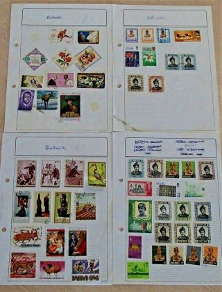 Brunei,  Bulk Mixed Lot 4 Pages Of Collectable Stamps - Unchecked - 00