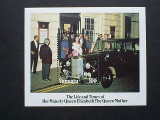 Vanuatu Stamp Mini Sheet The Life & Times Of The Queen Mother 1985 Covent Garden
