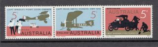 Australia 1969 Flight Sg 450 - 452 Mnh Strip Of 3