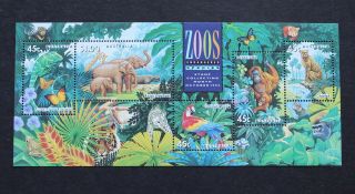 Australia - 1994 Scarce Zoos Endangered Species S/sheet Mnh Rr