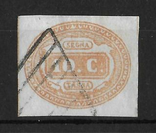 Italy 1863 Segnatasse 10c Orange Sass 1b Cv €325