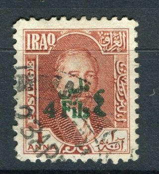 Iraq; 1932 Early King Faisal Surcharged Issue Fine 4fl.  Value