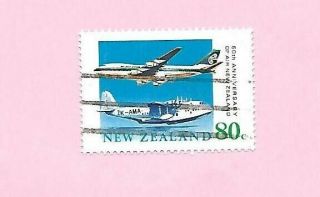 Zealand 1990.  50th Anniversary Of Air Nz Stamp (1).  Fu